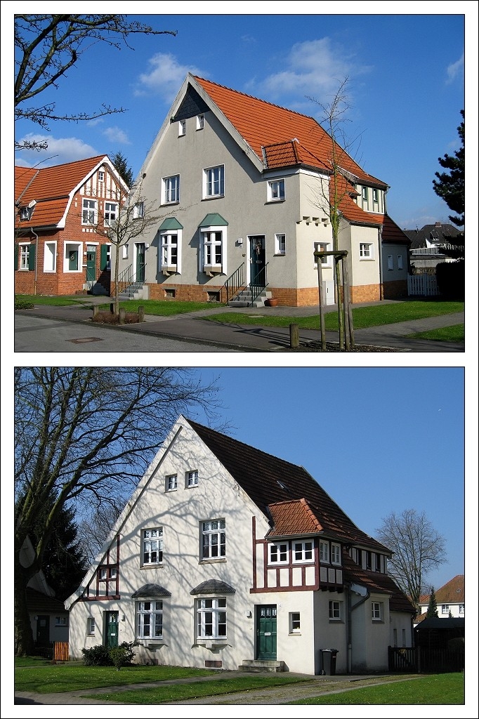 Herne-Brnig - Siedlung Teutoburgia. Haus-Variationen II (Frhjahr 2009). 