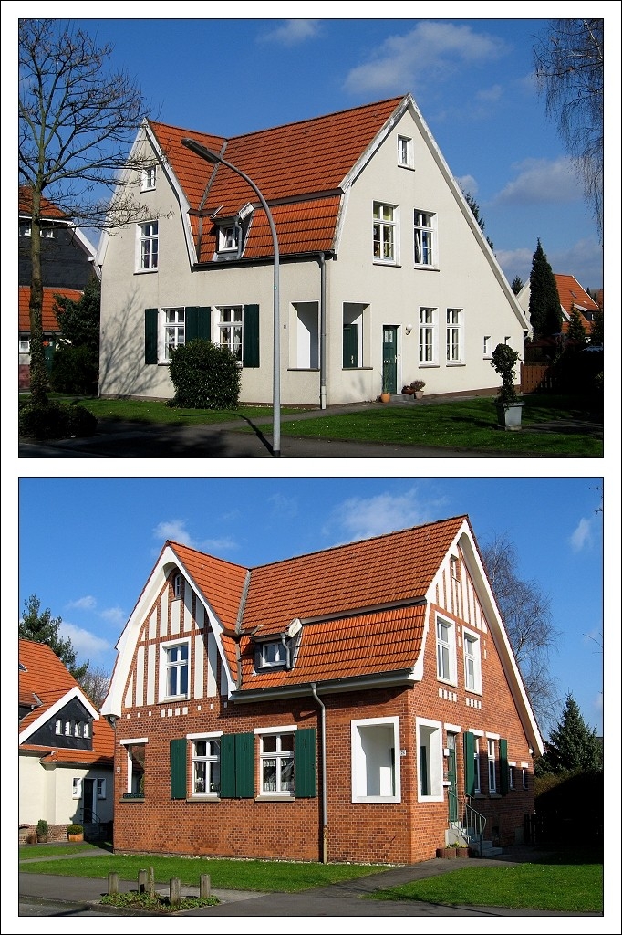 Herne-Brnig - Siedlung Teutoburgia. Haus-Variationen I (Frhjahr 2009). 