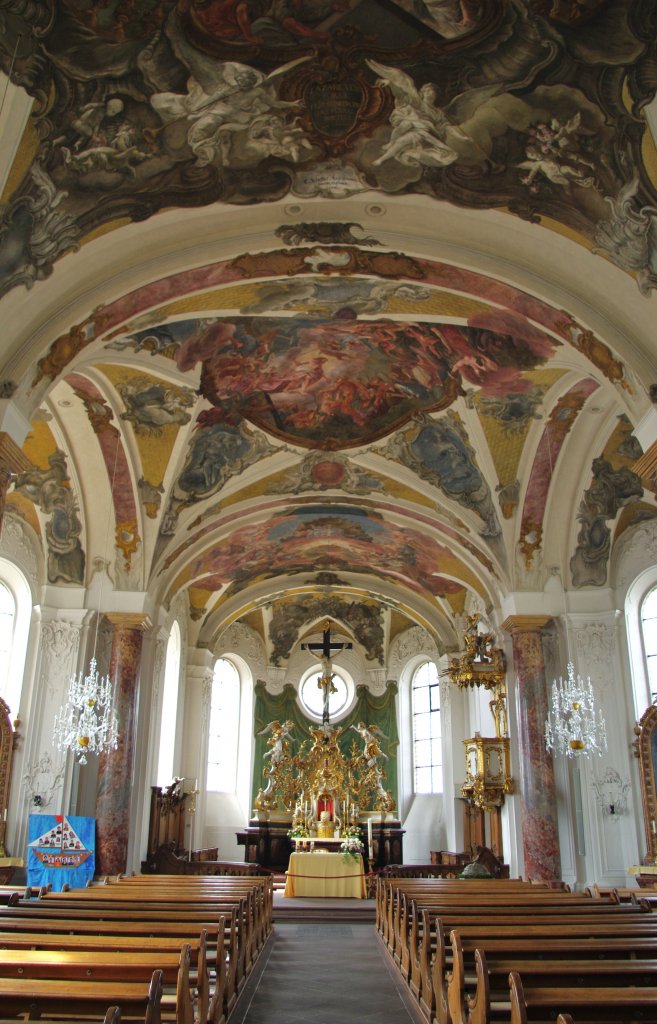 Heusenstamm, St. Ccilia Kirche, Deckenfresken von Christoph Thomas Scheffler 
(26.04.2009)