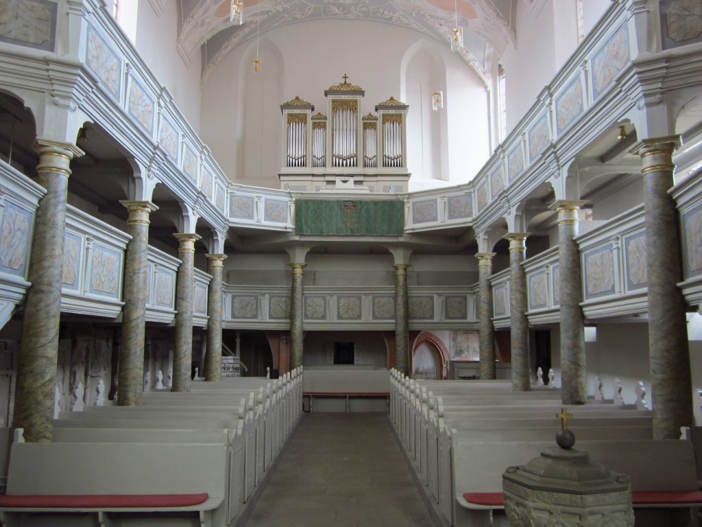 Himmelkron, Stiftskirche St. Maria, Orgel und Emporen, Kreis Kulmbach (02.04.2012)