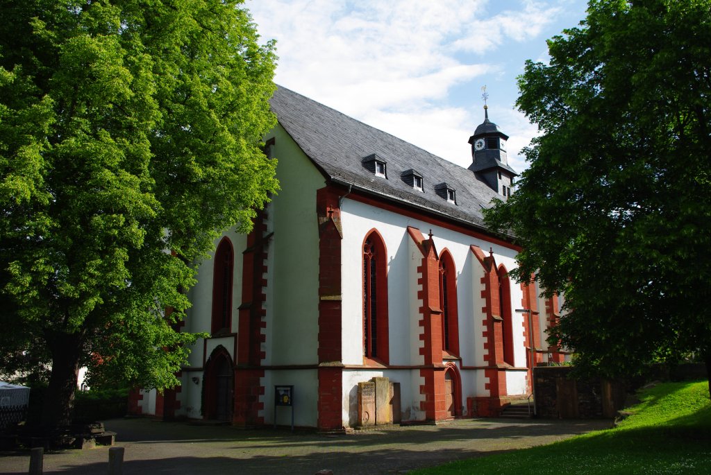 Hirzenhain, Ehem. Klosterkirche St. Maria, erbaut ab 1431 mit sptgotischem Lettner, Wetteraukreis (17.05.2009)
