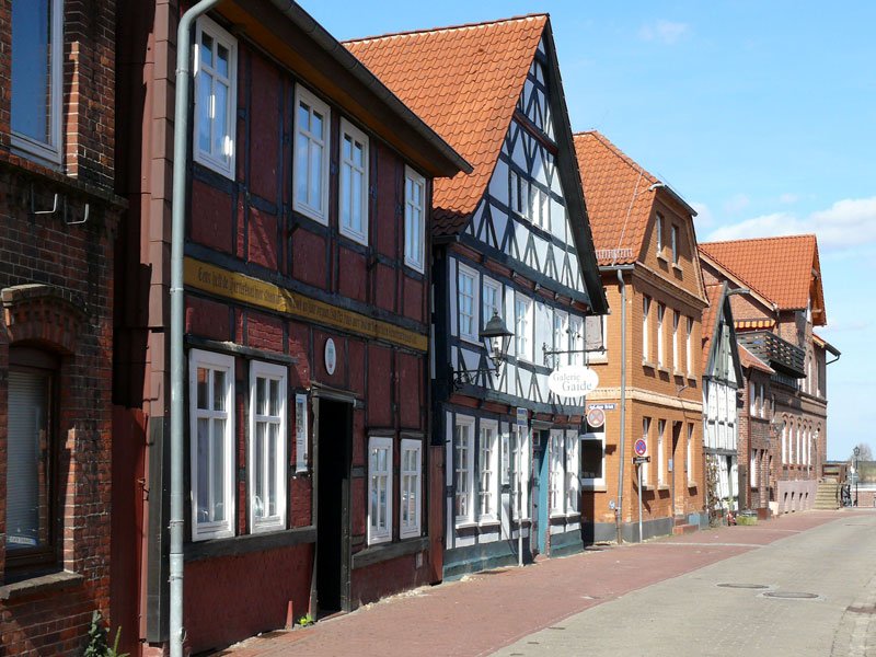 Hitzacker, Hauptstrae, Blick in Richtung Elbe; 22.03.2010
