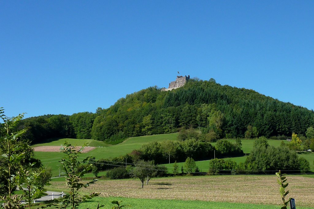 Hohengeroldseck im mittleren Schwarzwald, die Hhenburg wurde um 1260 erbaut, seit 1688 Ruine, Okt.2012