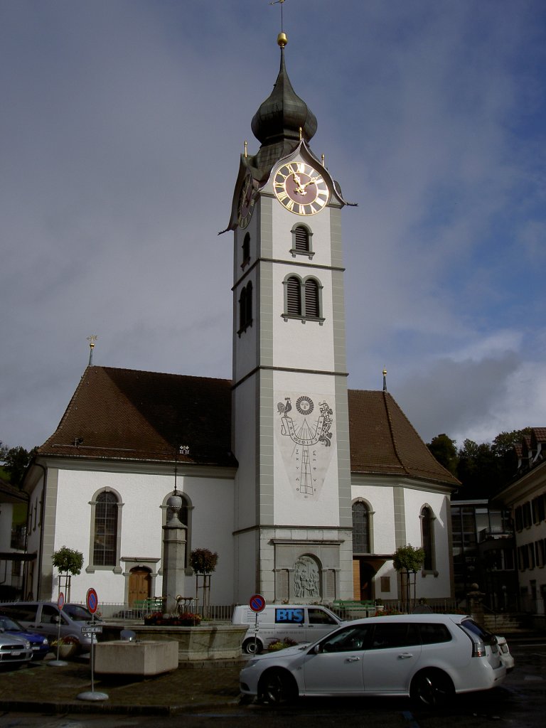 Huttwil, sptklassizistische Ref. Kirche (09.10.2012)