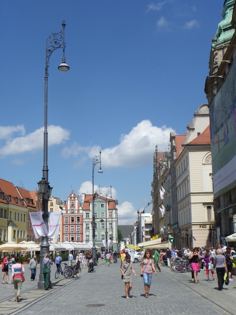 Im Sommer 2012 am Ring (Rynek) in Breslau (Wroclaw)