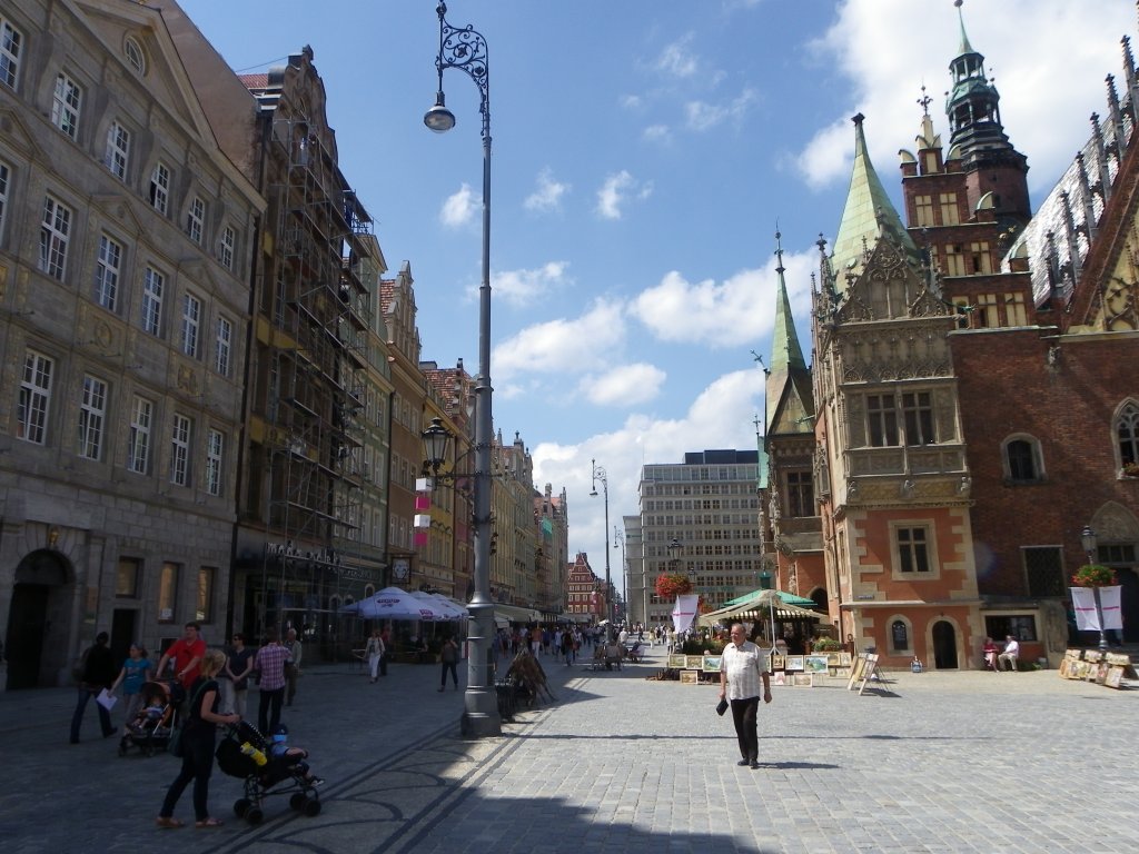 Im Sommer 2012 am Ring (Rynek) in Breslau (Wroclaw)