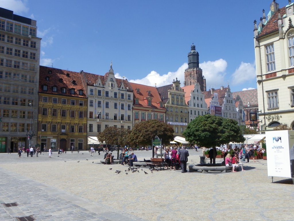 Im Sommer 2012 am Ring (Rynek) in Breslau (Wroclaw)