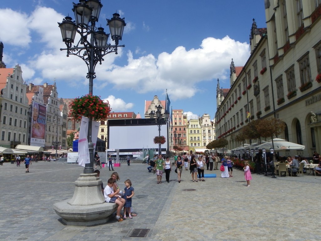 Im Sommer 2012 am Ring (Rynek) in Breslau (Wroclaw)