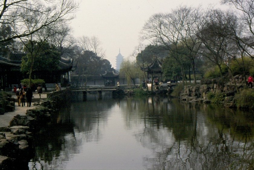 In den Grten der Stadt Suzhou im Februar 2003