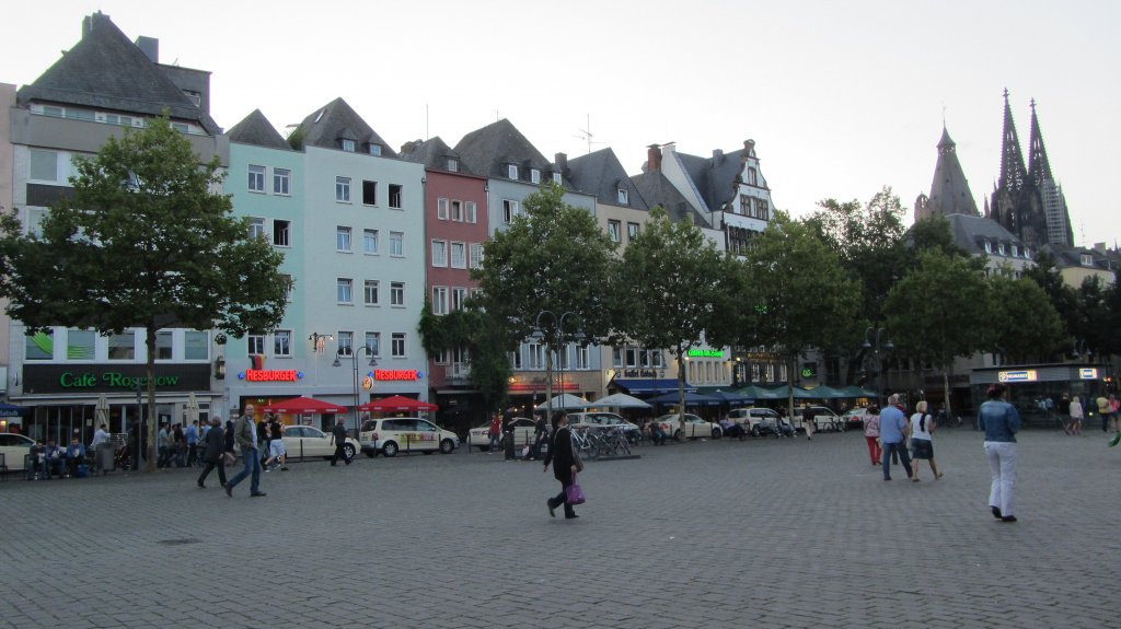 In der Innenstadt von Kln nahe dem Dom am 3.8.2012.