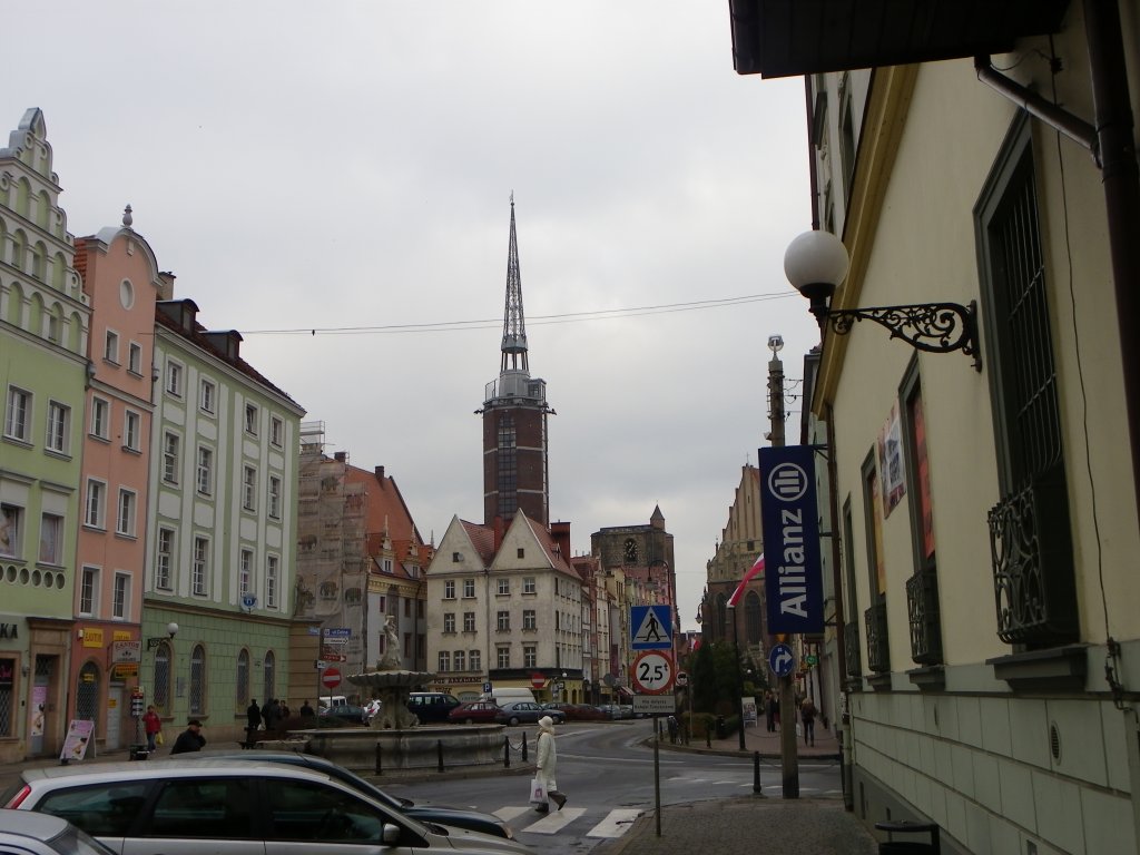In der Innenstadt von Neisse (Nysa) im Frhjahr 2011