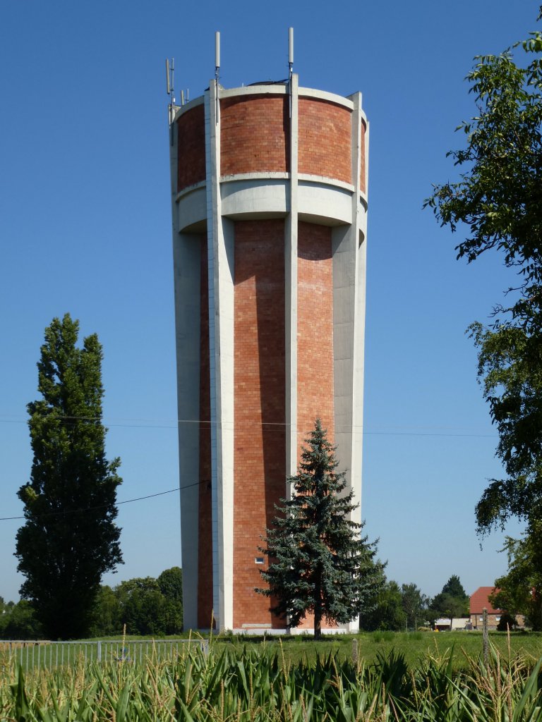 Jebsheim im Elsa, der Wasserturm, Aug.2013