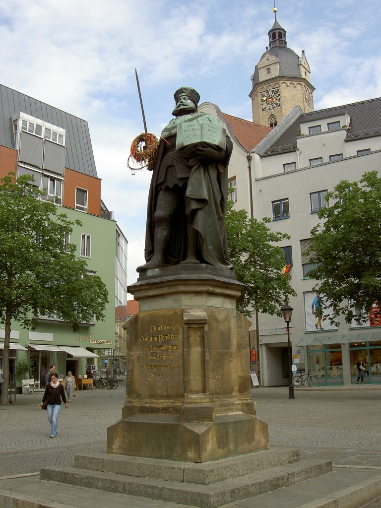 Jena, Kurfrst Johann Friedrich Denkmal am Marktplatz (11.06.2012)