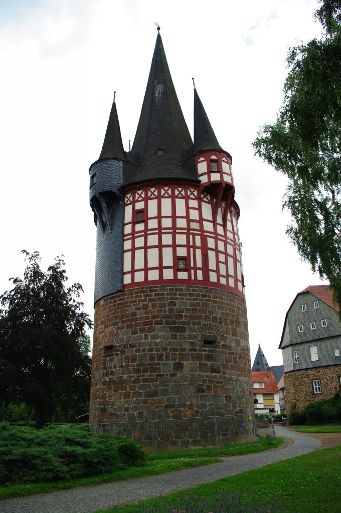 Junker Hansen Turm in Neustadt (Hessen), erbaut 1480 von Festungsmeister Hans Jakob 
von Ettlingen (05.07.2009)