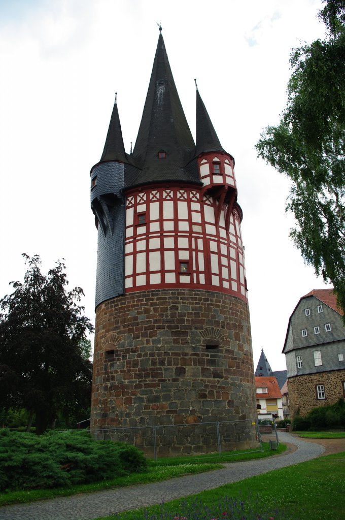 Junker Hansen Turm in Neustadt (Hessen), erbaut 1480 von Festungsmeister Hans Jakob 
von Ettlingen (05.07.2009)