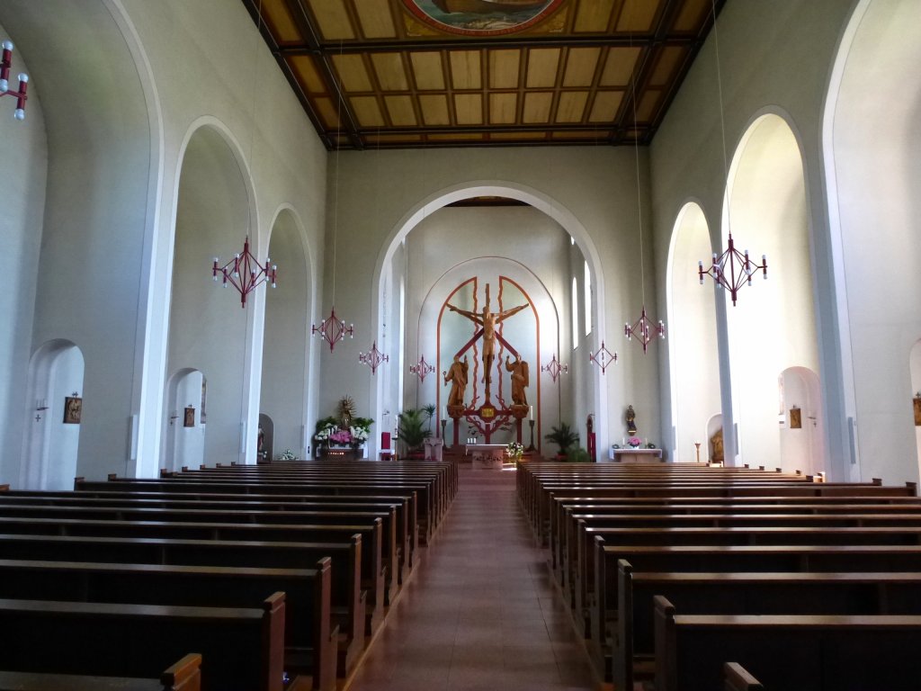 Kappel-Grafenhausen, Blick in den Innenraum der St.Cyprian-Kirche, Mai 2013