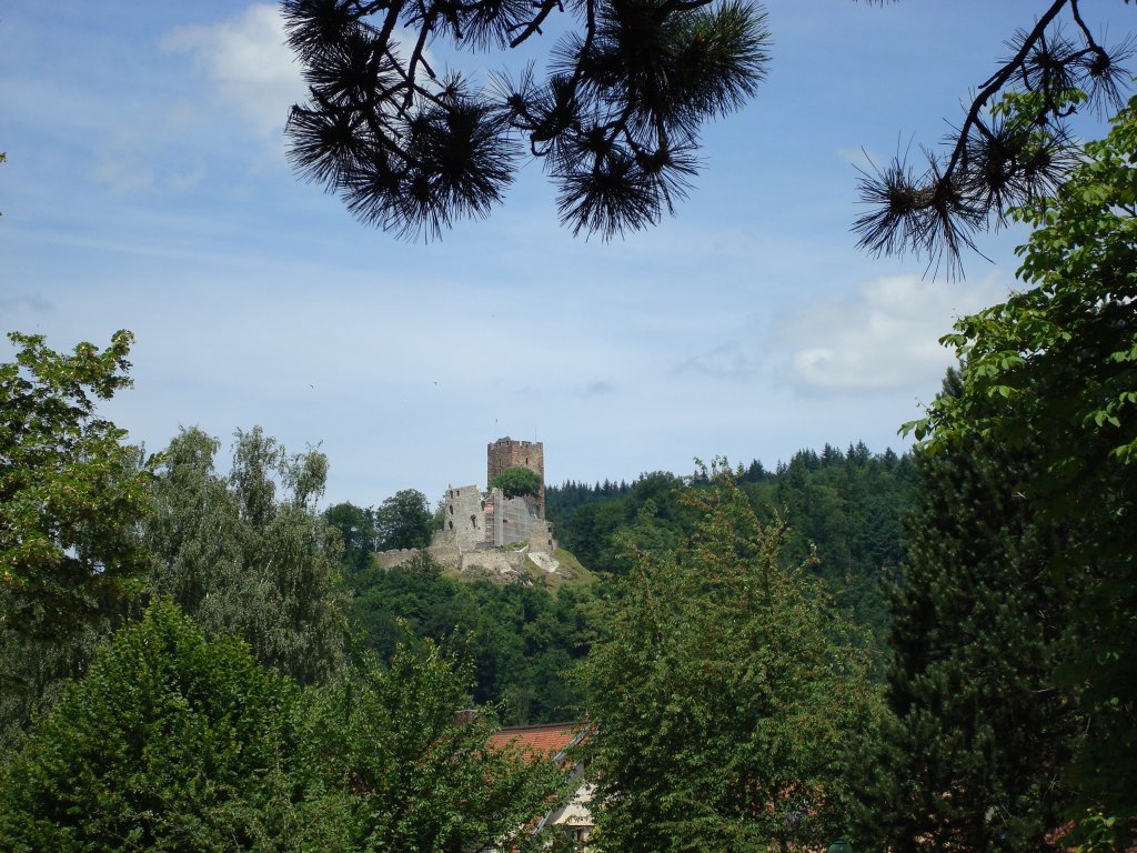 Kastellburgruine bei Waldkirch/Baden,
die Hhenburg wurde 1260-70 vom Geschlecht der von Schwarzenberg erbaut, diente zur Kontrolle der Handelswege durch den Schwarzwald,
Juni 2010