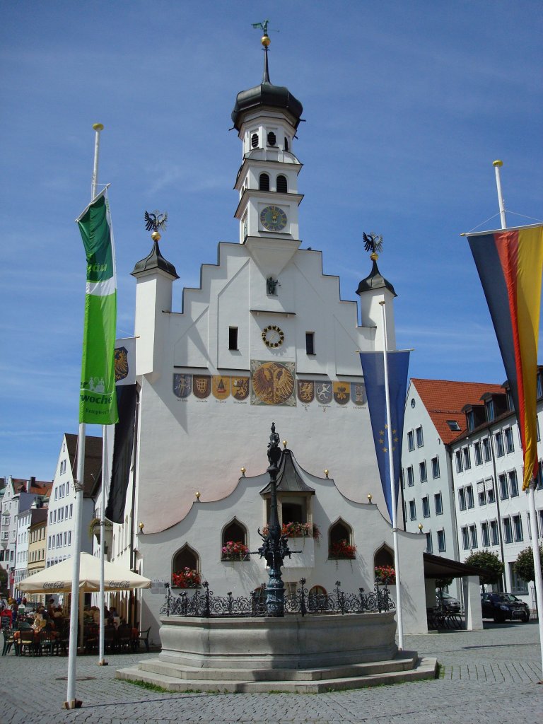 Kempten im Allgu,
eine der ltesten Stdte in Deutschland,
das Rathaus,
Aug.2008