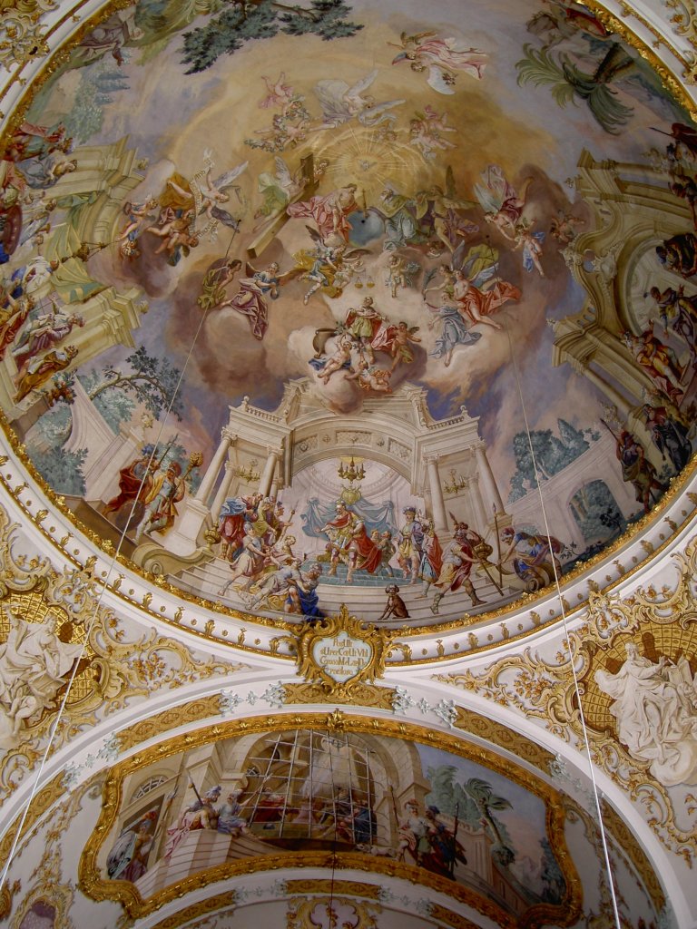 Kirchweidach, St. Vitus Kirche, Deckenmalereien durch Franz-Josef Stoll, Kreis 
Alttting (25.08.2007)