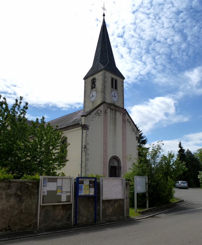 Klein-Landau (Petit-Landau) im Oberelsa, die Kirche St.Martin von 1753, Mai 2013