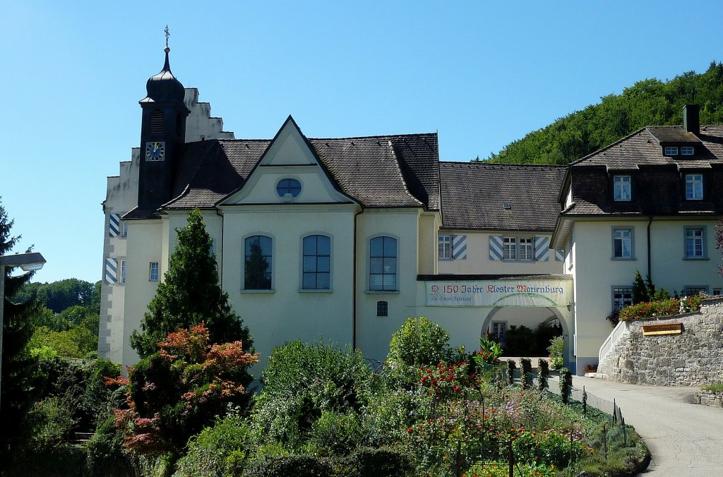 Kloster Marienburg, das Kloster wurde 1862 gegrndet und besteht heute noch, es befindet sich im Schlo von Ofteringen, Aug.2012