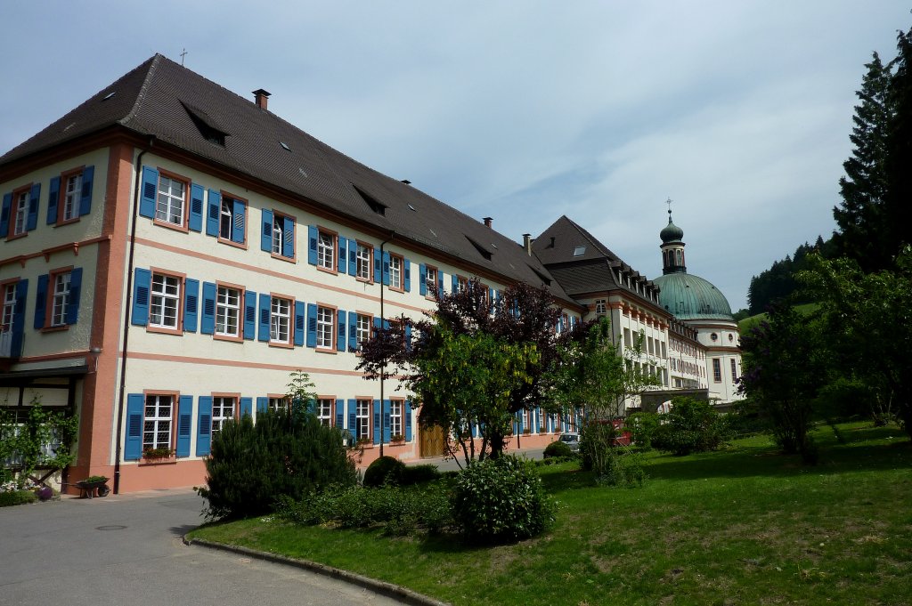 Kloster St.Trudpert im Mnstertal, ein Teil der Klosterbauten wurde in den 1920er Jahren neu errichtet, Mai 1920