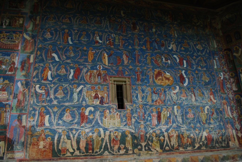 Kloster Voronet, Fresken an der Kirche Hl. Georg (04.08.2009)
