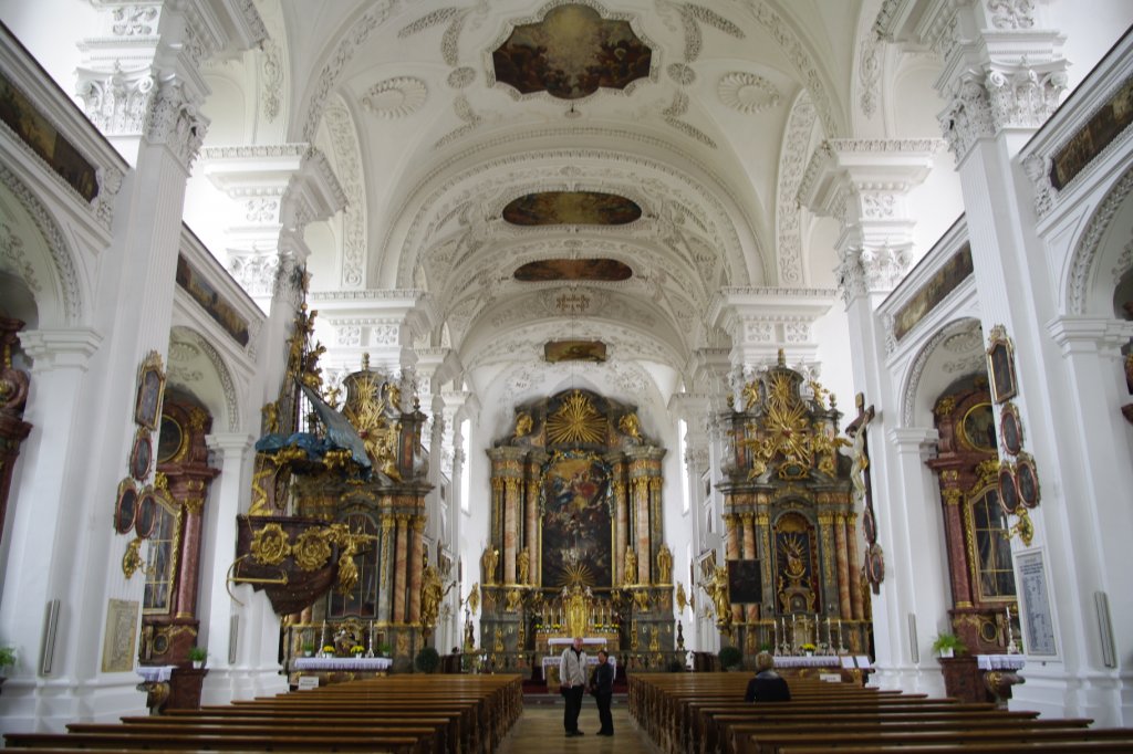 Klosterkirche St. Peter und Paul in Irsee bei Kaufbeuren, erbaut von 1699 bis 1704 
von Franz Beer, Kreis Ostallgu (06.11.2011)