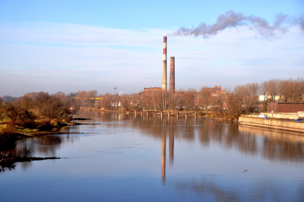 KOSTRZYN nad Odrą, 25.11.2011, an der Warthe Staedtefotos.de