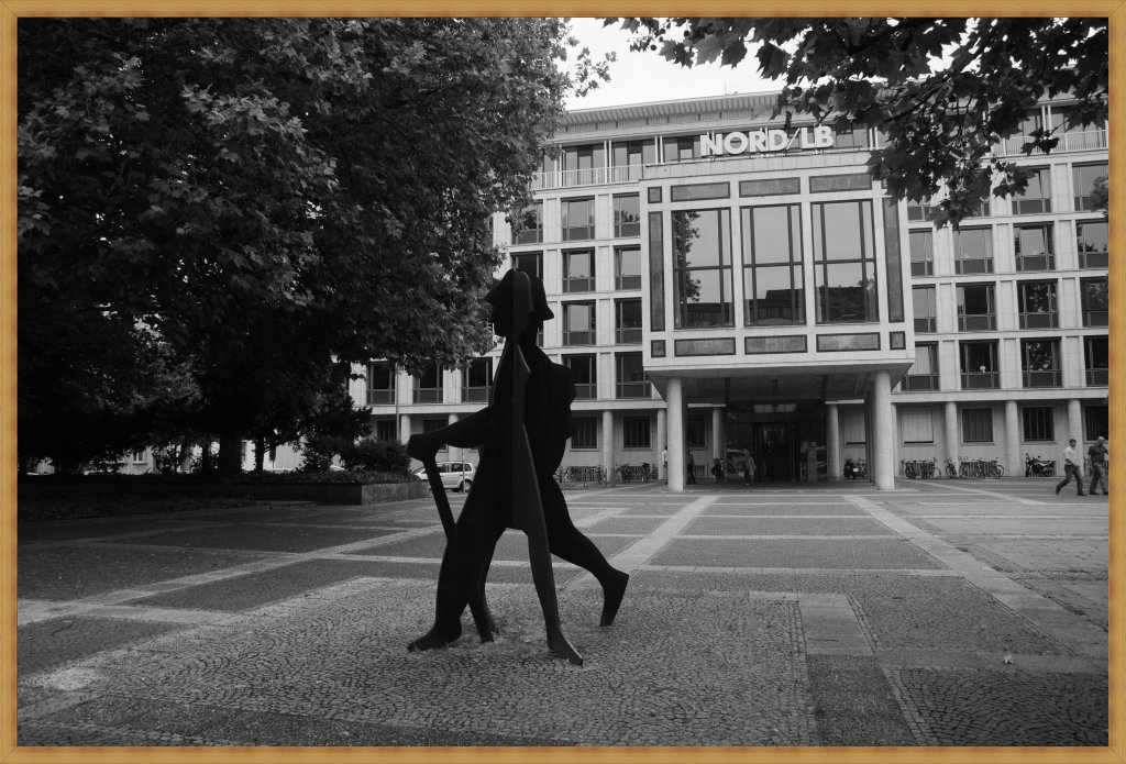 Kunsterwerk im Hannover am Eingang der Nord/LB, (Georgsplatz/Hannover), am 26.07.2010.