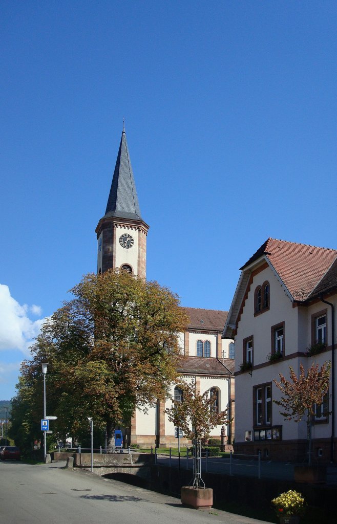 Lahr-Reichenbach, die kath.Kirche im neoromanischen Stil, erbaut 1846-48, Okt.2010