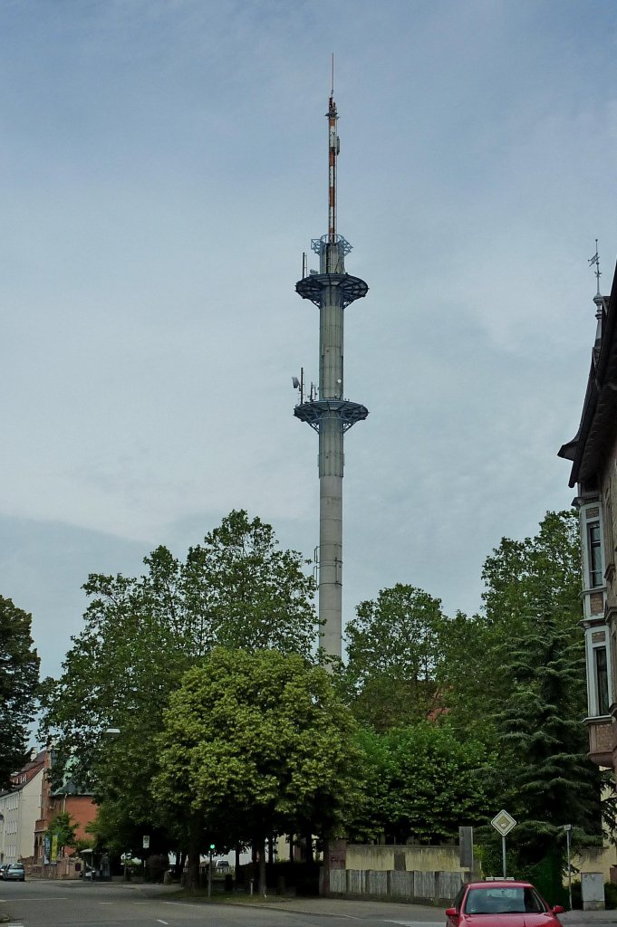 Lahr, der Sendemast steht mitten in der Stadt, Juni 2012