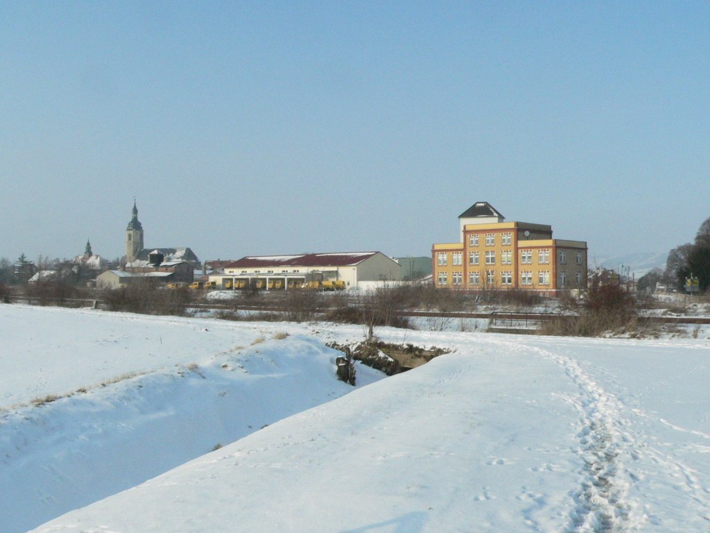 Laucha an der Unstrut - Blick von der Hirschrodaer Strae - 14.02.2010