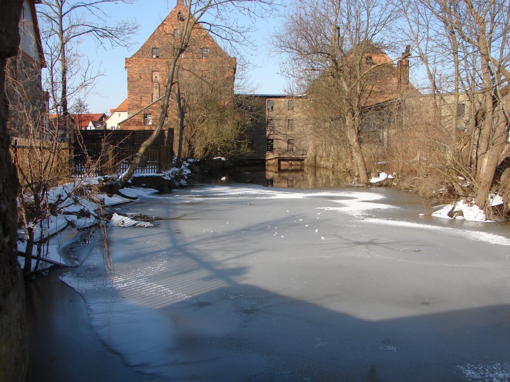 Laucha an der Unstrut - Blick auf den Mhlgraben und die alte Mhle  - 10.03.2010
