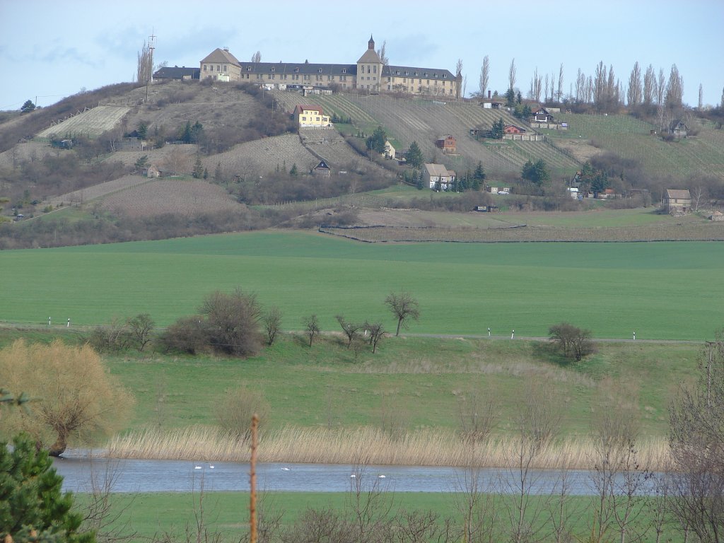 Laucha an der Unstrut - Hochwasserrest - Blick zum Fliegerhorst - 01.04.2010
