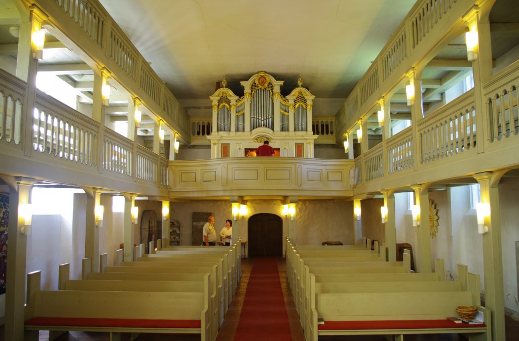 Lauchhammer, Ev. Nikolai Kirche, erbaut im 15. Jahrhundert, Turm erbaut 1720, 
Kreis Elbe-Elster (24.07.2011)