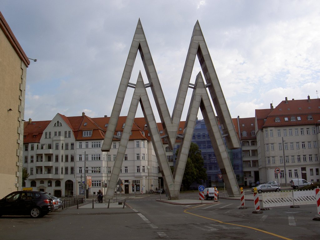 Leipzig, Altes Messegelnde, Nordeingang (22.09.2012)