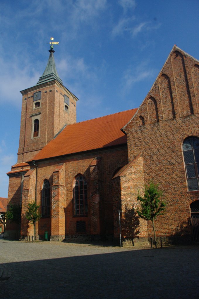 Lenzen, Stadtkirche St. Katharinen, 1703 neu erbaut nach Stadtbrand (11.07.2012)
