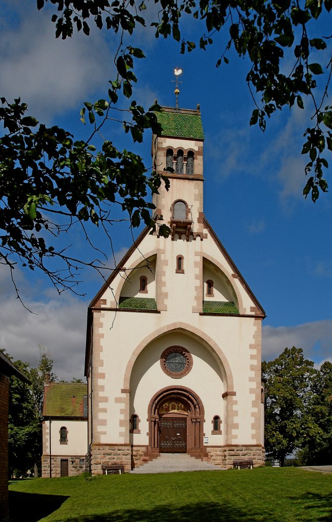 Lffingen am Schwarzwald, die Wallfahrtskirche Witterschnee, 1894-97 im neuromanischen Stil errichtet, Baumeister Max Merckel, Sept.2006
