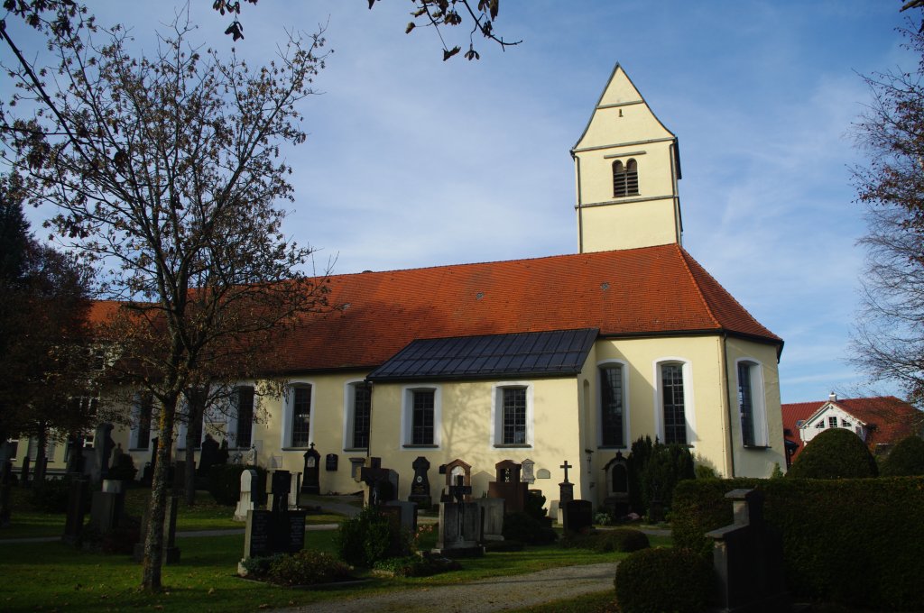 Lindenberg, Alte Pfarrkirche St. Aurelius, erbaut bis 1660, erweitert 1764 durch 
Baumeister Johann Georg Specht, Kreis Lindau (30.10.2011)