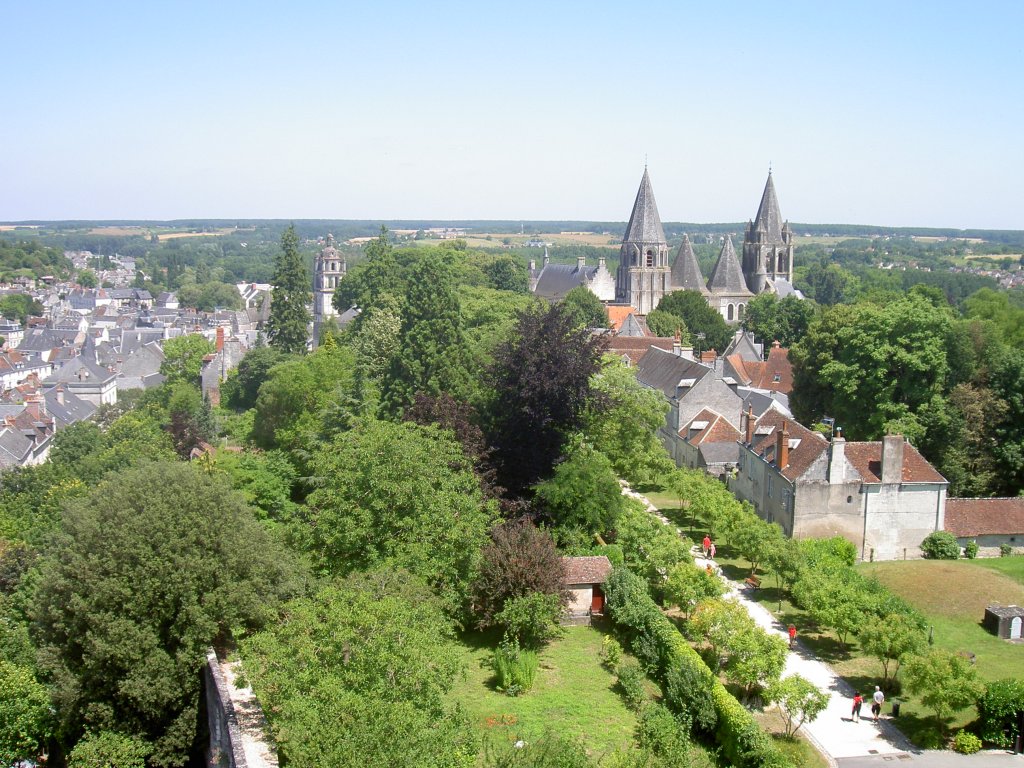 Loches, Ausblick auf die Altstadt (01.07.2008)