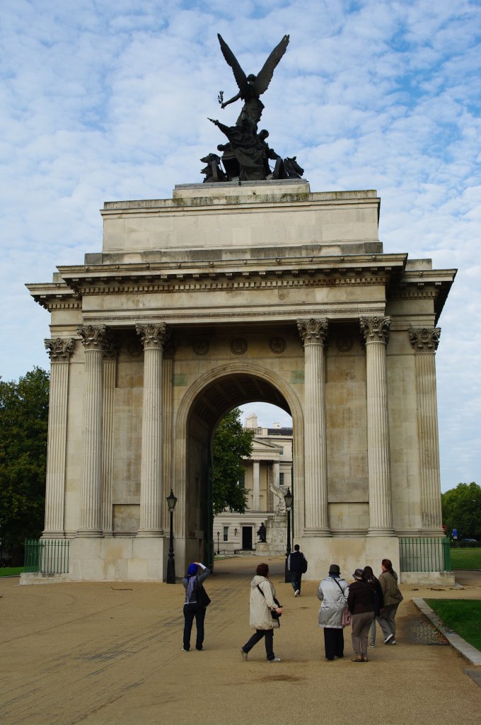 London, Wellington Arch, Triumphbogen am Hyde Park Corner, erbaut von 
1825 bis 1830 (04.10.2009)