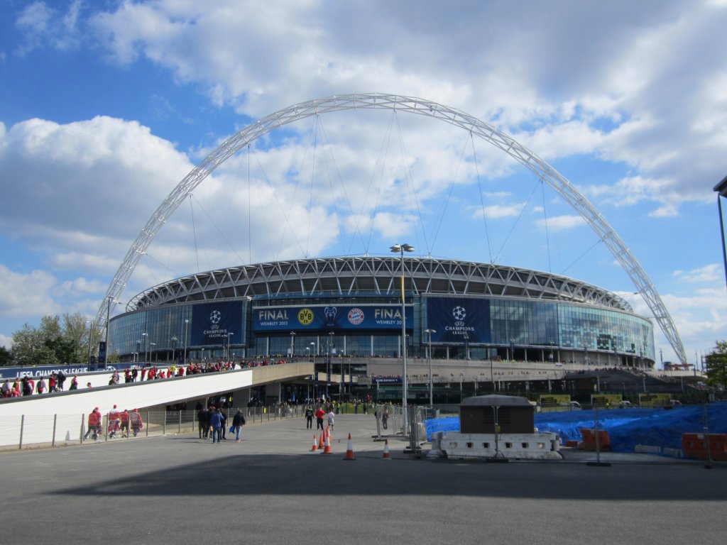 London, Wembley Stadion, 90 000 Pltze, zweitgrtes Stadion Europas (25.05.2013)