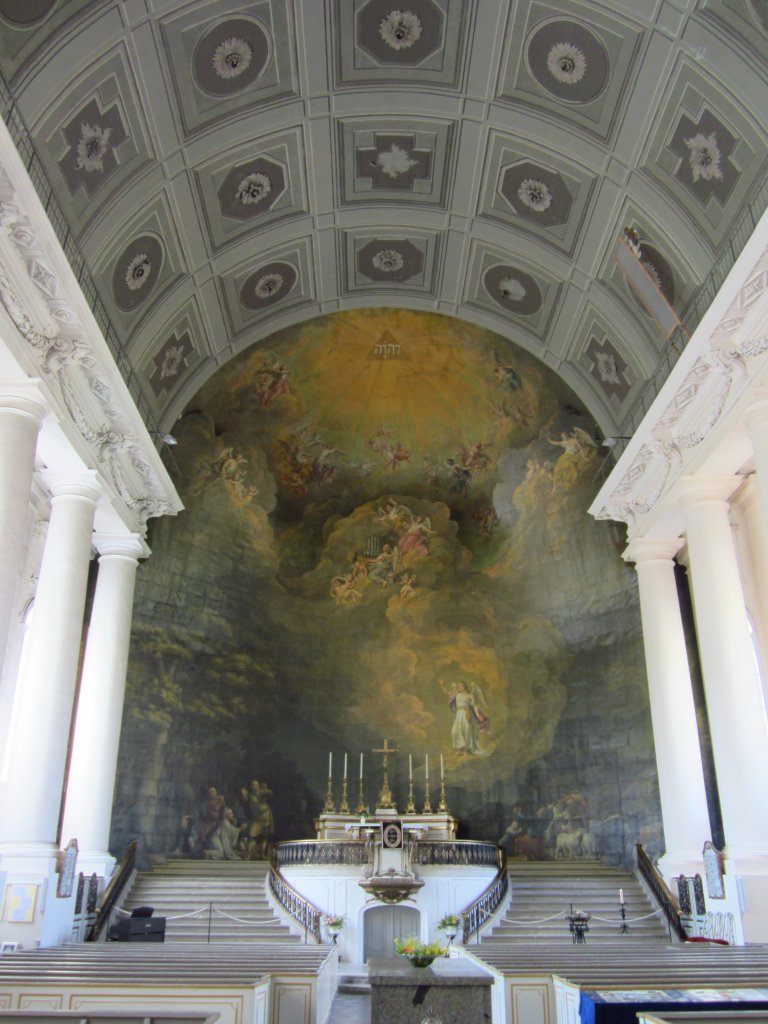 Ludwigslust, Stadtkirche, monumentales Gemlde an der Sdwand von Hofmaler Johann 
Dietrich Findorff (11.07.2012)