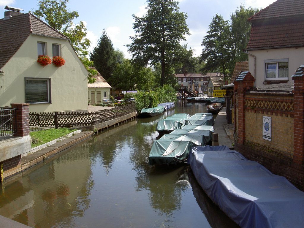 Lbbenau, Boote an der Mhlspree (20.09.2012)