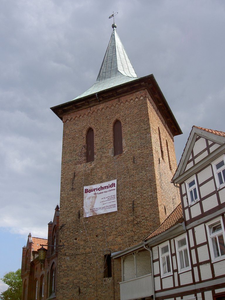 Lchow, Glockenturm der St. Johannis Kirche (10.07.2012)