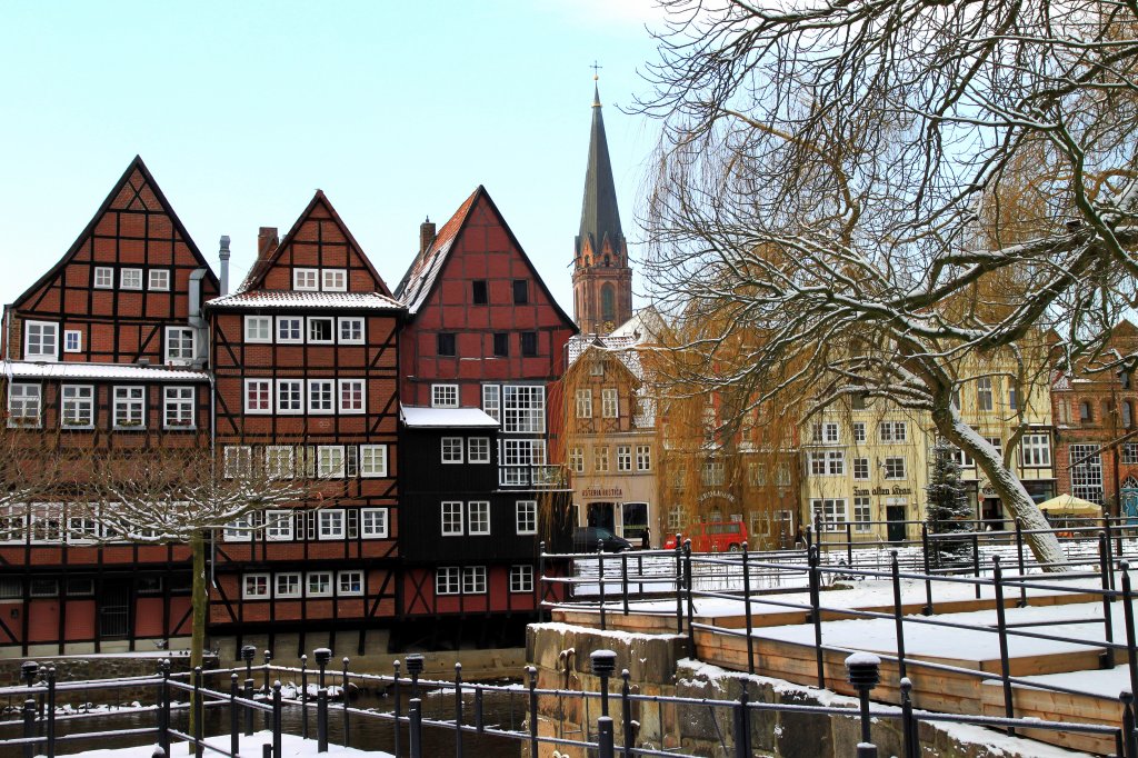 Lneburg, Blick zum Stintmarkt. Aufgenommen am 11.12.2012.