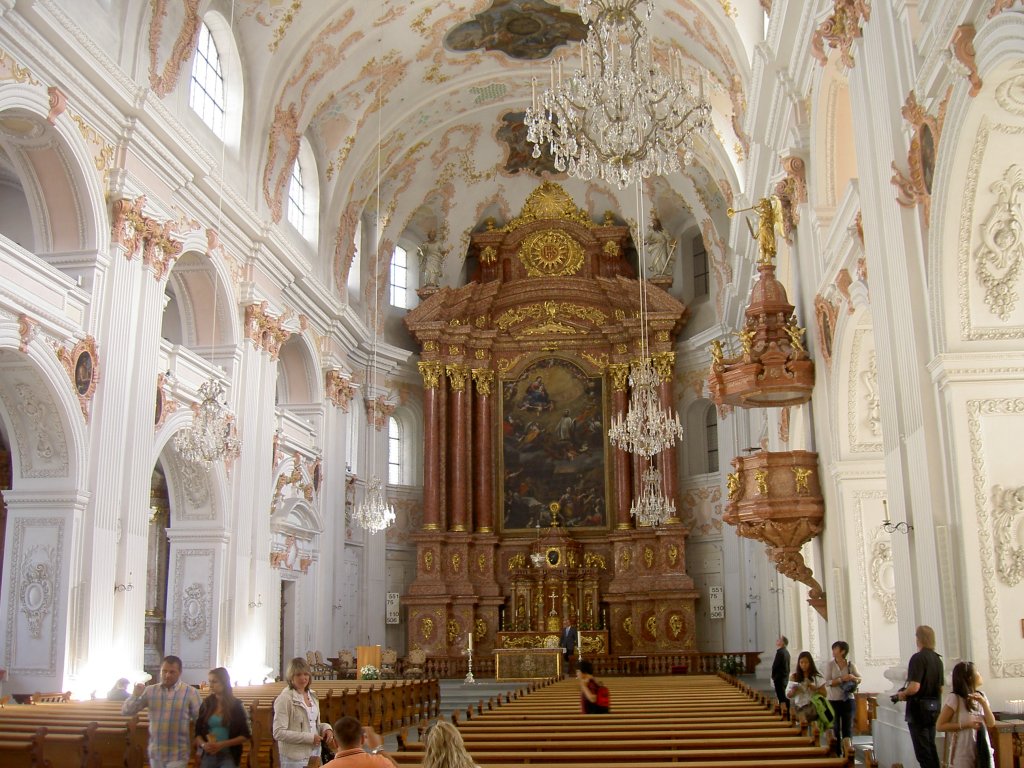 Luzern, Jesuitenkirche St. Franz Xaver mit Wessobrunner Stuck (08.08.2010)