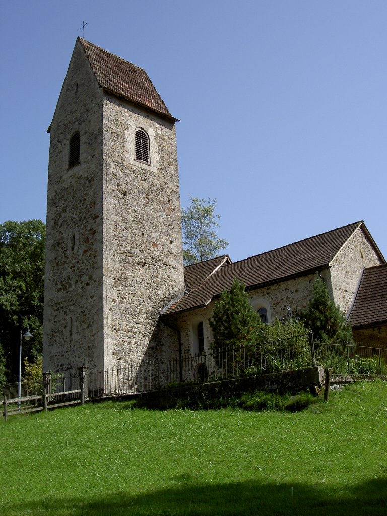 Magdenau, sptgotische Pfarrkirche St. Verena, erbaut um 1500, Kanton St. Gallen 
(21.08.2011)