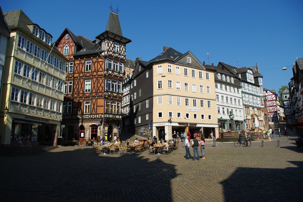 Marburg, Fachwerkhuser am Marktplatz (13.04.2009)